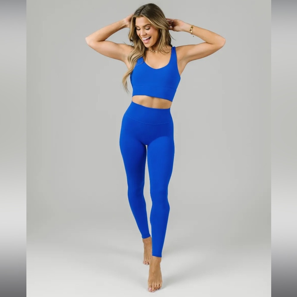 Zyia Blue Confluence Leggings Sz 6-8